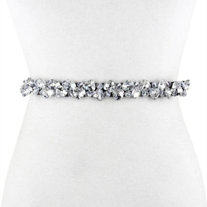 Accessories Fashion Crystal Belt, Elastic Black, with Gold, Black, or White Belt - Just The Fly Way