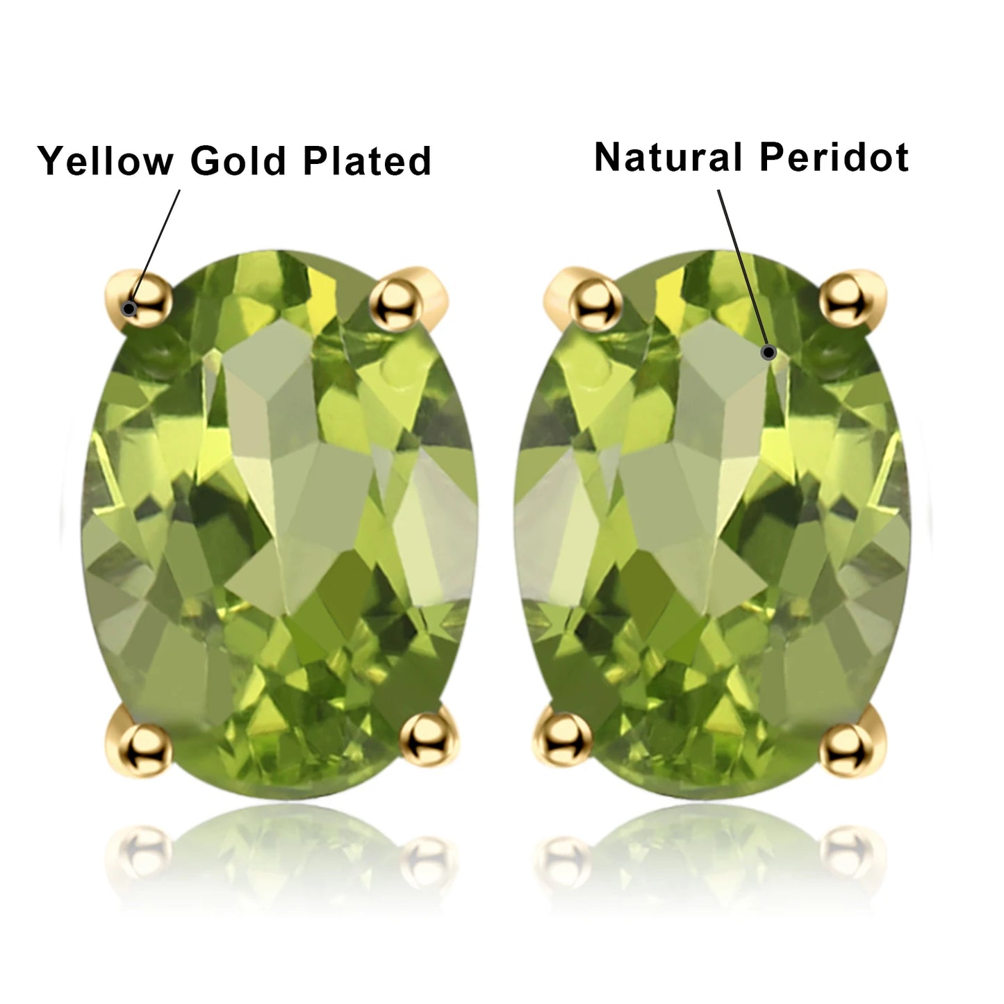 Fashionable, Bold and Beautiful DressJewelryPalace Rose Gold Yellow Gold Plated Oval Natural Amethyst Citrine Garnet Topaz Peridot 925 Sterling Silver Earrings Woman - Just The Fly Way