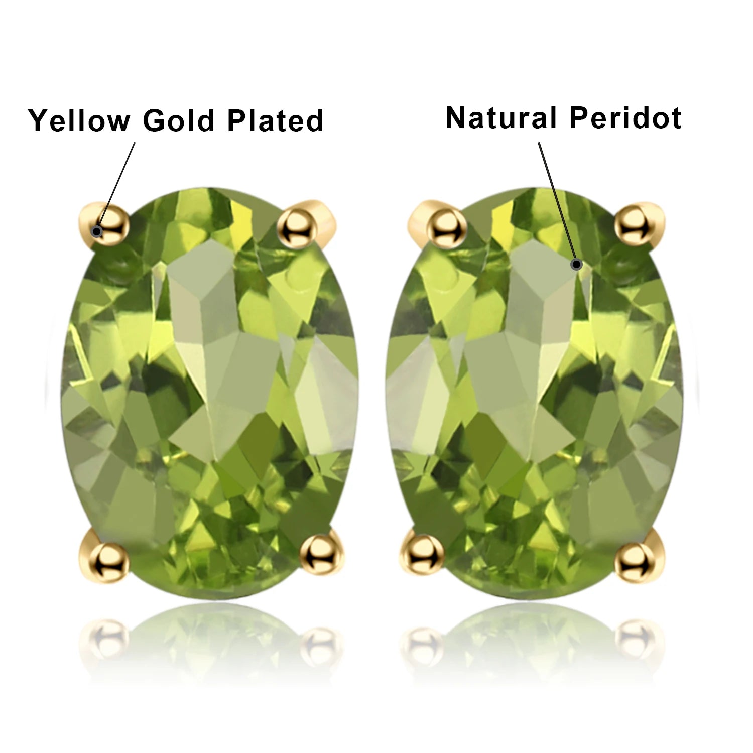 Fashionable, Bold and Beautiful DressJewelryPalace Rose Gold Yellow Gold Plated Oval Natural Amethyst Citrine Garnet Topaz Peridot 925 Sterling Silver Earrings Woman - Just The Fly Way