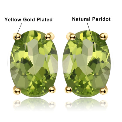 Fashionable, Bold and Beautiful DressJewelryPalace Rose Gold Yellow Gold Plated Oval Natural Amethyst Citrine Garnet Topaz Peridot 925 Sterling Silver Earrings Woman - Just The Fly Way