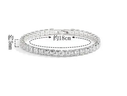 Solid 18K 14K Gold Moissanite Tennis Bracelet for Women D VVS1 Round 925 Sterling Silver Luxury Bracelet for Engagement - Just The Fly Way
