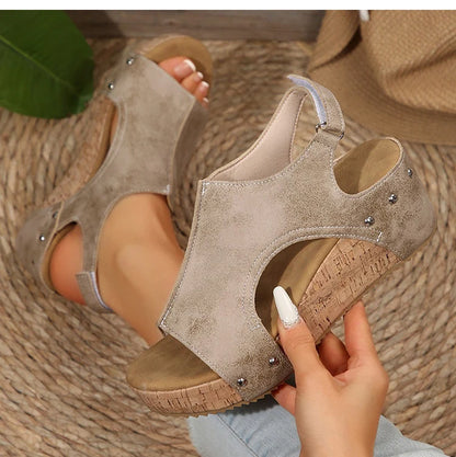 Fashionable, Bold and Beautiful DressWomen's Sandals High Heels Sandals With Wedges Shoes Woman Platform Sandals Summer Peep Toe Heeled Slippers Sandalias De Mujer