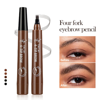 Fashionable, Bold and Beautiful DressFour-pronged eyebrow pencil, four-end, long-lasting, non-smudged, water-resistant, anti-smudged eyebrow pencil