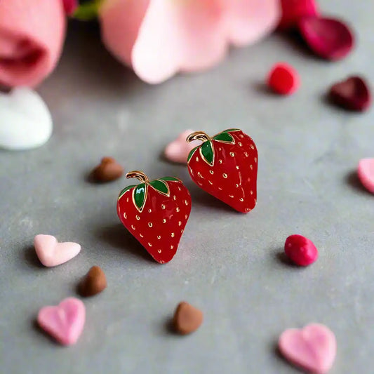 Adorable Set of Strawberry Earrings - Just The Fly Way