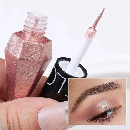 Fashionable, Bold and Beautiful DressDiamond Shiny Eye Liners Eyeshadow Waterproof Silver Rose Gold Color Glitter Sequins Eyeliner Eye Shadow Makeup Beauty Cosmetics