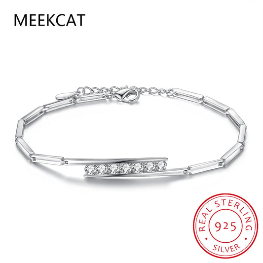 Shine On Women's 925 Sterling Silver CZ Tennis Bracelet - Perfect for Weddings & Special Occasions - Just The Fly Way