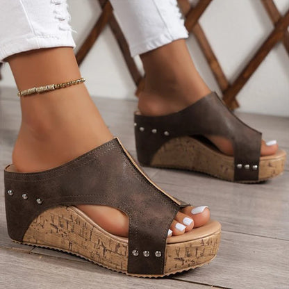 Fashionable, Bold and Beautiful DressWomen's Sandals High Heels Sandals With Wedges Shoes Woman Platform Sandals Summer Peep Toe Heeled Slippers Sandalias De Mujer