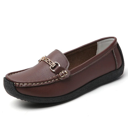 Fashionable, Bold and Beautiful DressWoman Shoes Leather Casual Shoes With Low Heels Loafers Women's Flats 2025 New Zapatos De Mujer Elegant Heel Footwear Women
