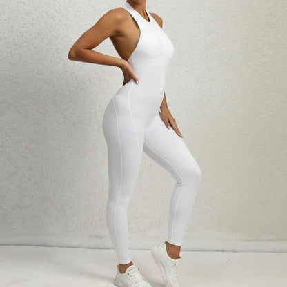 Zip-Up Activewear Yoga Romper With Bottom Contouring Design - Just The Fly Way