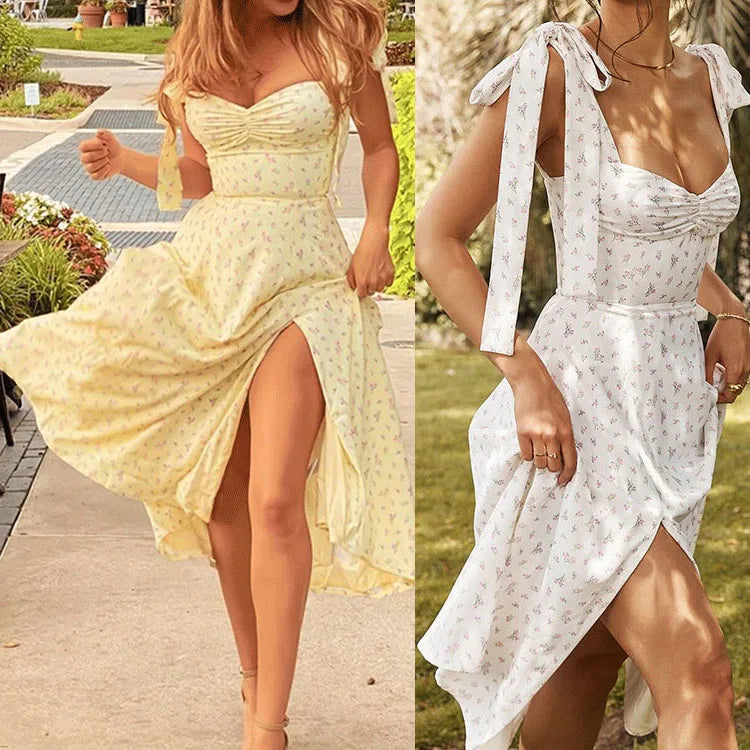 Floral Tight Camisole Dress male Clothing Sexy Club Mini Skirt Vestidos Casual Short Dress - Just The Fly Way