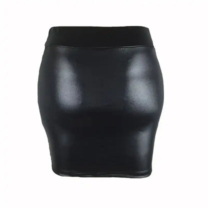 Upgrade Your Style with Our High Waist Faux Leather Mini Skirt - Just The Fly Way