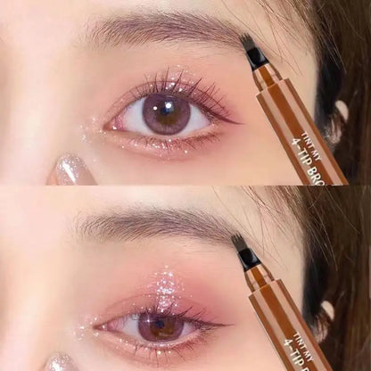 Fashionable, Bold and Beautiful DressFour-pronged eyebrow pencil, four-end, long-lasting, non-smudged, water-resistant, anti-smudged eyebrow pencil