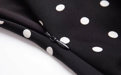 Bold and Sassy Retro Polka Dot Halter Maxi Dress - Just The Fly Way