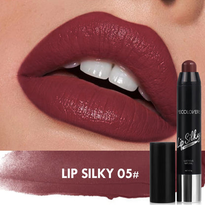 Fashionable, Bold and Beautiful DressMatte Lipstick Pencil Waterproof Long Lasting Non-Stick Cup Lip Stain Tint Cosmetic Nude Lipstick Pen Makeup Maquillage