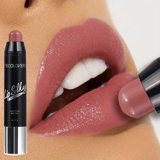 Fashionable, Bold and Beautiful DressMatte Lipstick Pencil Waterproof Long Lasting Non-Stick Cup Lip Stain Tint Cosmetic Nude Lipstick Pen Makeup Maquillage