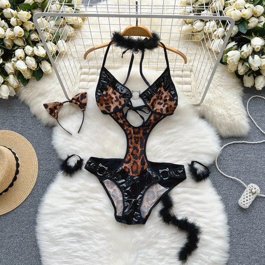Halter Catsuit Sexy Cosplay Women Lingerie