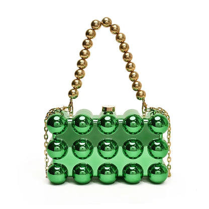 Acrylic Clutch Purse For Women Bubble Crossbody Purse Detachable Strap Square Handbag Wedding Prom Party Leisure Shopping Bag - Just The Fly Way