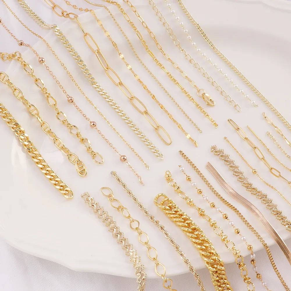 Shine On 18K Gold Plated Paperclip Chain for DIY Jewelry Lovers - Perfect for Necklaces & Bracelets - Just The Fly Way