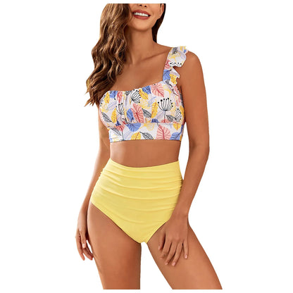 Fashionable, Bold and Beautiful DressSexy Push Up Swimwear Fashion Two Piece Swimsuit For Women High Waisted Bikini Sets For Girls Swimming Shorts And Top Bathing