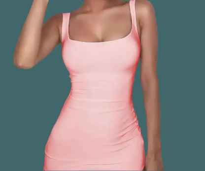 Elegant Bodycon Mini Dress, Solid Colors - Just The Fly Way