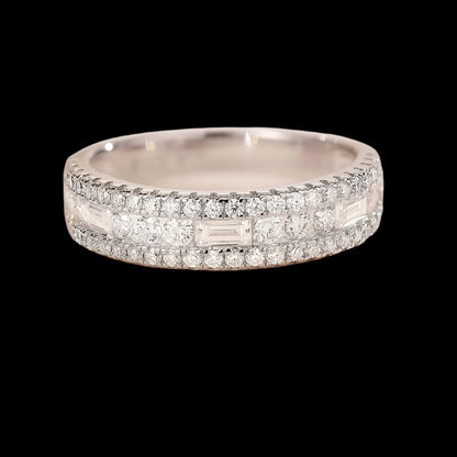 Sterling Silver Moissanite Band for Women - Just The Fly Way