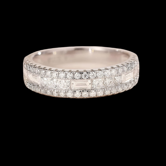 Sterling Silver Moissanite Band for Women - Just The Fly Way