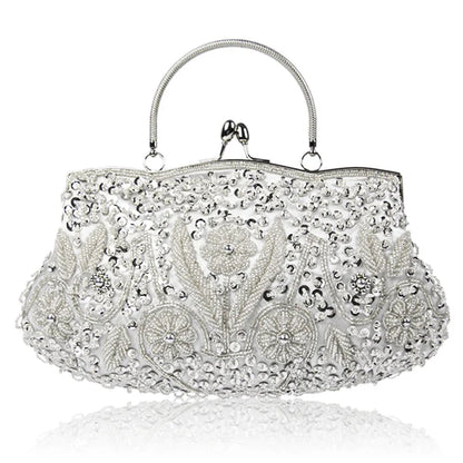Evening Party Clutch Bag Small Totes Mini Wallets Women's Handbag Exquisite Ladies Beaded Embroidered Wedding Party Handbag - Just The Fly Way