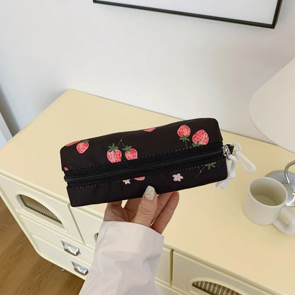 3-Piece Strawberry School Backpack Set with Lunch Box and Pencil Case