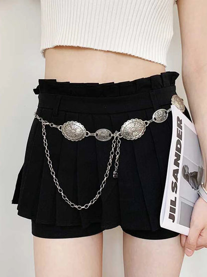 Bohemian Style High-end Silver or Gold Metal Chain Belt