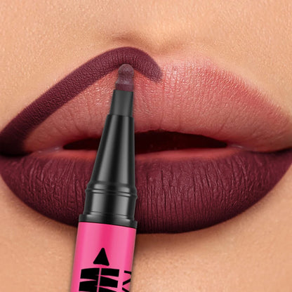Fashionable, Bold and Beautiful Dress1PC Liquid Matte12-Color Lipliner Pencil Waterproof Plumping Stain Lipstick Natural Lip Liner Outline Lips Contour Makeup