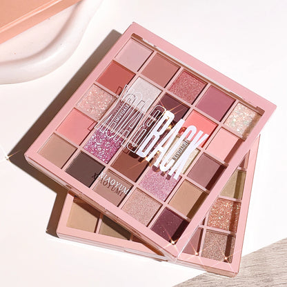 Fashionable, Bold and Beautiful Dress25 Colors Eyeshadow Palette High Gloss Cement Grey Rose Brown Color Tone Matte Glitter Daily Makeup Dry Rose Eyeshadow For Music