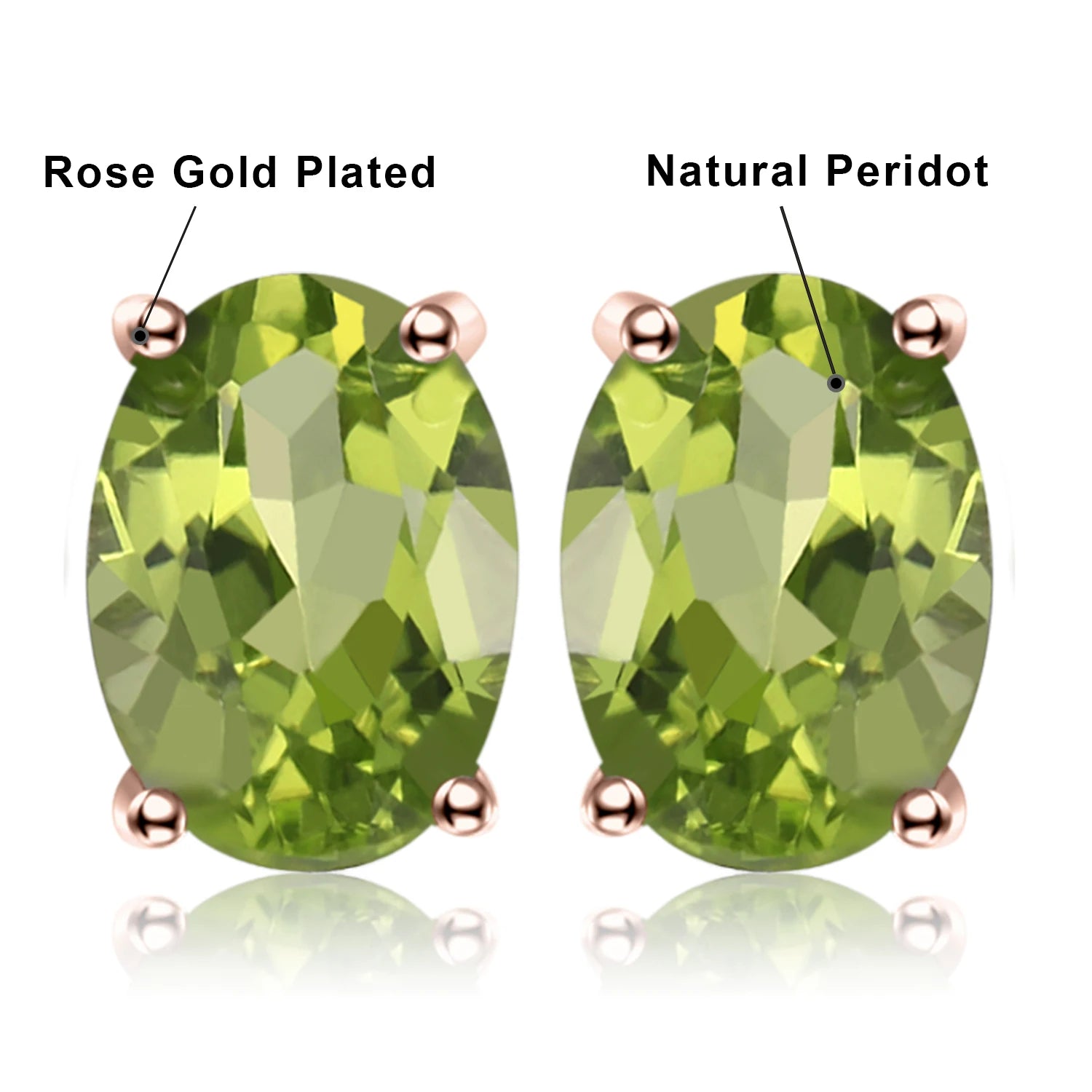 Fashionable, Bold and Beautiful DressJewelryPalace Rose Gold Yellow Gold Plated Oval Natural Amethyst Citrine Garnet Topaz Peridot 925 Sterling Silver Earrings Woman - Just The Fly Way