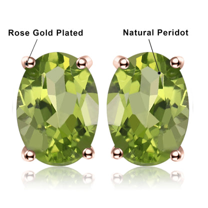 Fashionable, Bold and Beautiful DressJewelryPalace Rose Gold Yellow Gold Plated Oval Natural Amethyst Citrine Garnet Topaz Peridot 925 Sterling Silver Earrings Woman - Just The Fly Way