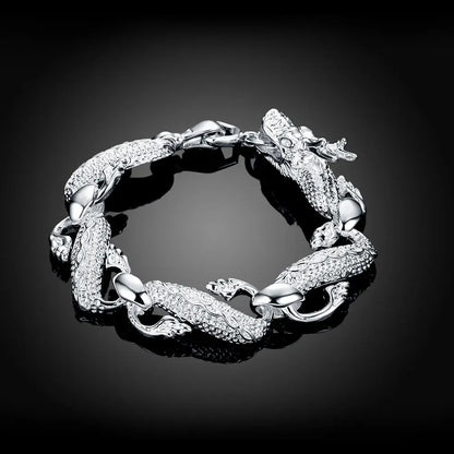 Shine On Sterling Silver Chain Bracelet for Men & Women - Perfect for Parties, Gifts & Weddings - Just The Fly Way