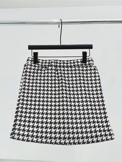 Qianniao style elegant elastic waist half skirt, hip hugging high waist short skirt - Just The Fly Way