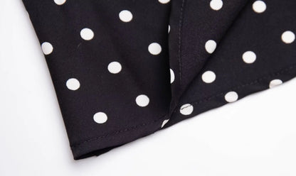 Bold and Sassy Retro Polka Dot Halter Maxi Dress - Just The Fly Way