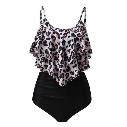 High Waist Ruffle Bikini 2-Piece Swimsuit Available in Many Prints. - Just The Fly Way
