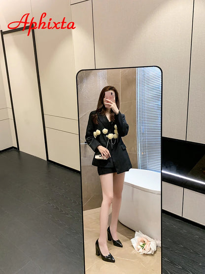 Fashionable, Bold and Beautiful DressAphixta 2025 New 10cm Square Heels Pumps Women Shoes Patent Leather Sexy Wedding Party Official Leisure Super Big Szie 31-50