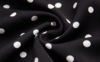 Bold and Sassy Retro Polka Dot Halter Maxi Dress - Just The Fly Way