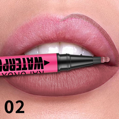 Fashionable, Bold and Beautiful Dress1PC Liquid Matte12-Color Lipliner Pencil Waterproof Plumping Stain Lipstick Natural Lip Liner Outline Lips Contour Makeup