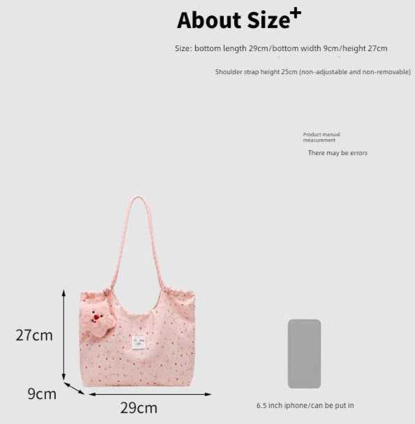 Stylish Pink Large Capacity Printed Canvas Tote Bag - Just The Fly Way