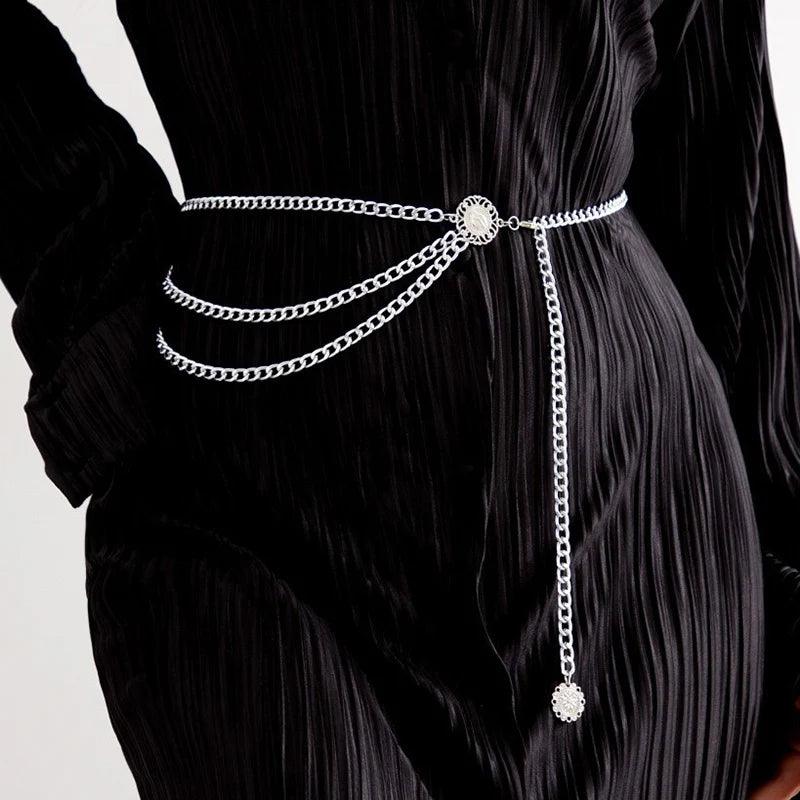 Fashion Boho Stainless Steel Belt, Coin Pendant Belt - Just The Fly Way