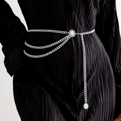 Fashion Boho Stainless Steel Belt, Coin Pendant Belt - Just The Fly Way