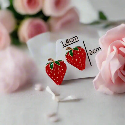 Adorable Set of Strawberry Earrings - Just The Fly Way