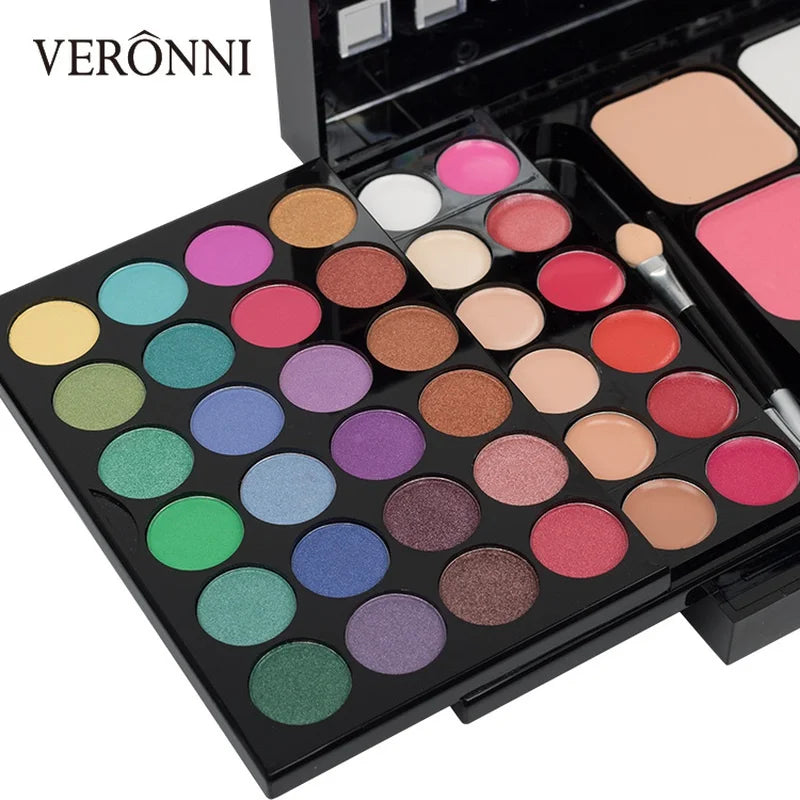 Fashionable, Bold and Beautiful Dress40/74/78 Colors Glitter Eyeshadow Palette Matte Waterproof Long Lasting Pressed Powder Cosmetics Kit  Fashion Women MakeUp Tools