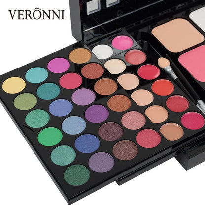 Fashionable, Bold and Beautiful Dress40/74/78 Colors Glitter Eyeshadow Palette Matte Waterproof Long Lasting Pressed Powder Cosmetics Kit  Fashion Women MakeUp Tools