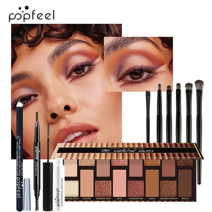 Fashionable, Bold and Beautiful DressPOPFEEL All-in-One Makeup Kit Gift Set with Eyeshadow Palette Foundation Lip Gloss Blush Brushes Eyeliner and More Beauty Gifts