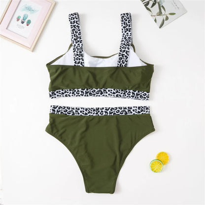 0XL - 4XL Splicing Bikini Plus Size Large Size Swimwear Women Swimsuit Female Two-pieces Bikini set Bather Bathing Suit V3785B - Just The Fly Way