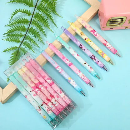 Sanrio 12pcs Mechanical Pencil Kawaii Hello Kitty Pochacco Melody Pencil-free Hb Primary School Stationery Office Supplies