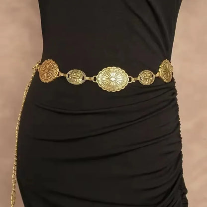 Bohemian Style High-end Silver or Gold Metal Chain Belt
